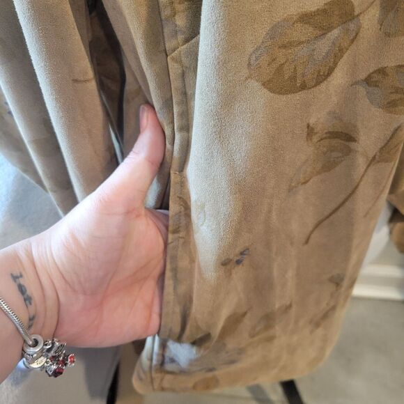 KUT FROM THE KLOTH Tayanita Floral Faux Suede Jacket Drape Collar Size Small - Picture 2 of 9